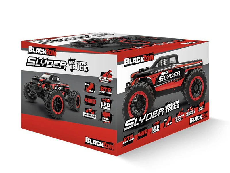 Monster Truck télécommandé 4WD Blackzon Slyder rouge 1/16 RTR - 540098 - Image 8