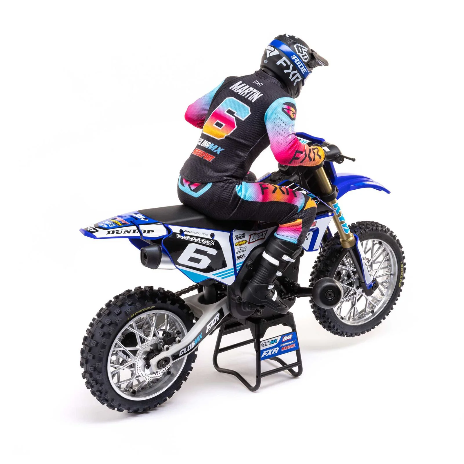 Moto RC Losi 1/4 Promoto-MX Motorrad RTR, Club MX LOS06000T2 bleu - Image 10