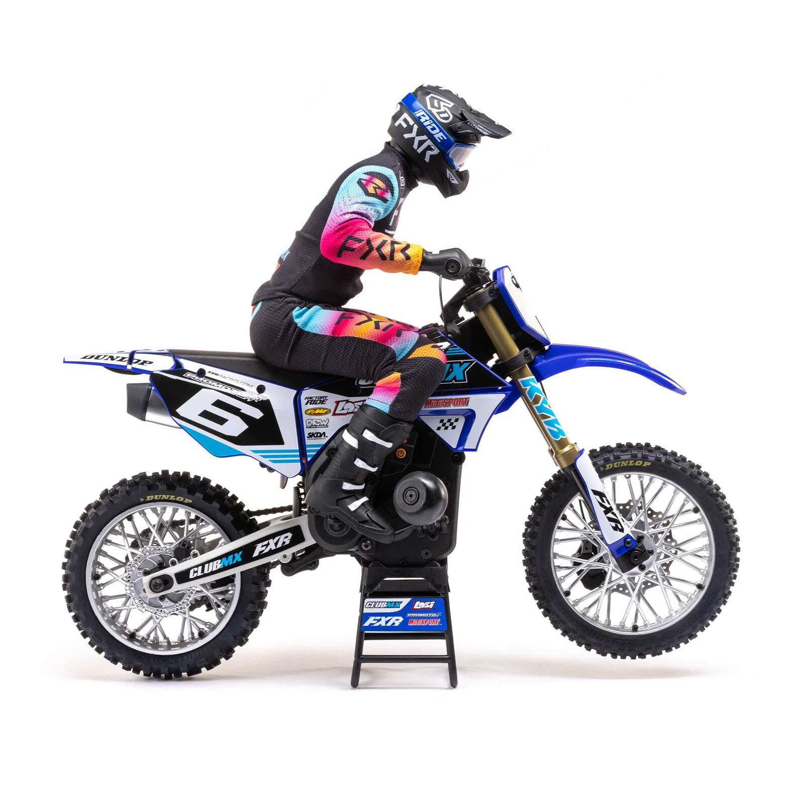 Moto RC Losi 1/4 Promoto-MX Motorrad RTR, Club MX LOS06000T2 bleu - Image 11