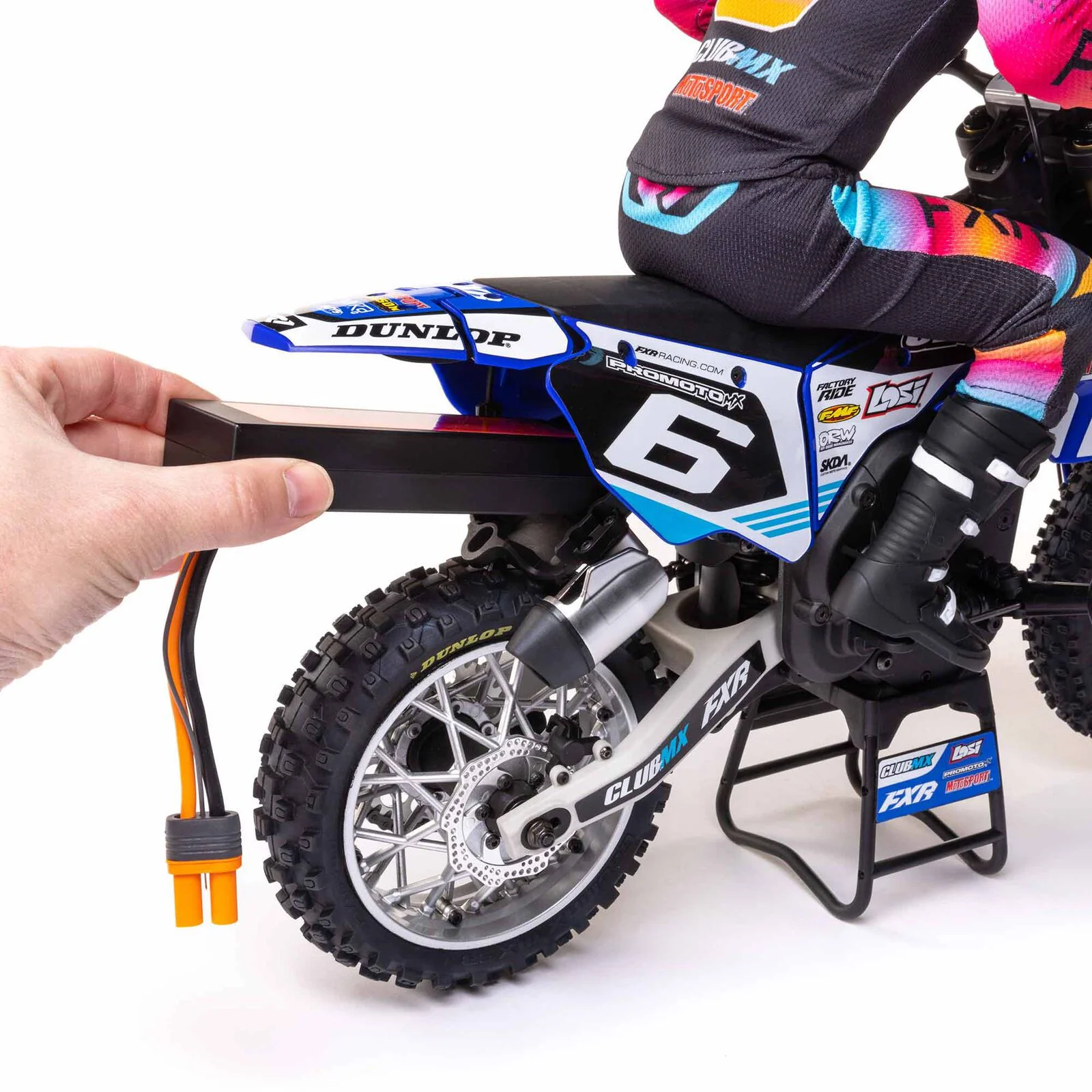 Moto RC Losi 1/4 Promoto-MX Motorrad RTR, Club MX LOS06000T2 bleu - Image 14