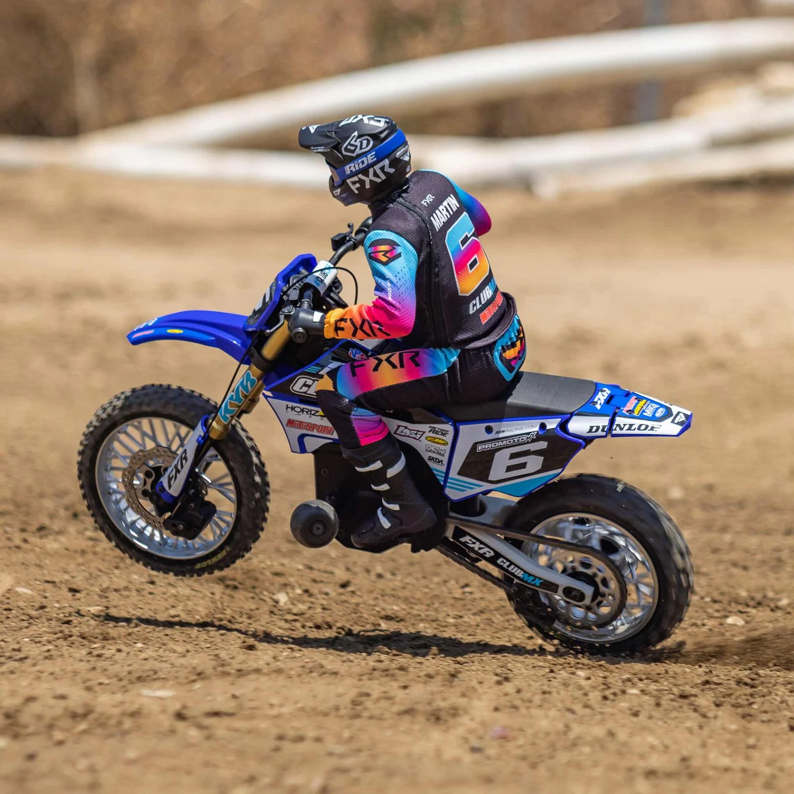 Moto RC Losi 1/4 Promoto-MX Motorrad RTR, Club MX LOS06000T2 bleu - Image 5