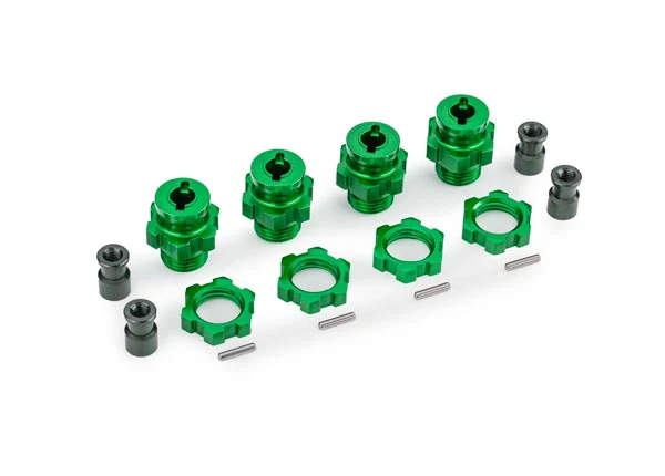 Moyeux de roues et écrous 17 mm Alu Vert (4) Jato 4x4 - Traxxas 9086-GRN
