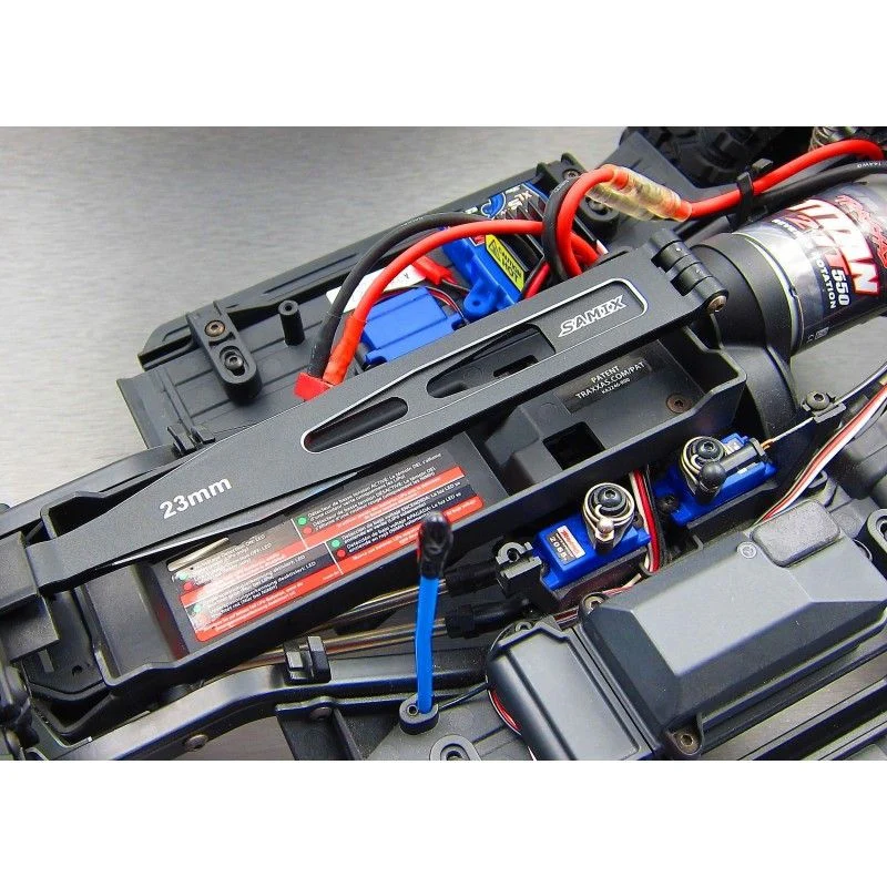 Option TRX4 SAMIX - Plaque de maintien de batterie noire Traxxas TRX-4 - Image 2
