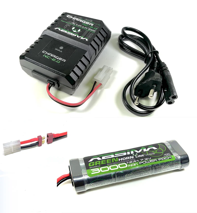 Pack Ni-Mh Chargeur et batterie Ni-Mh 7,2V 3000mAh