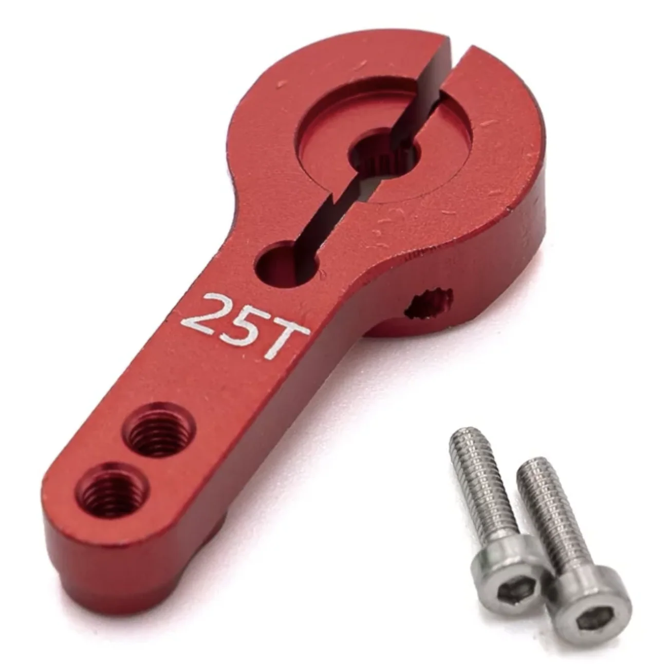 Palonnier de direction en alu 25T Rouge 24mm - HTR-1930025-RD