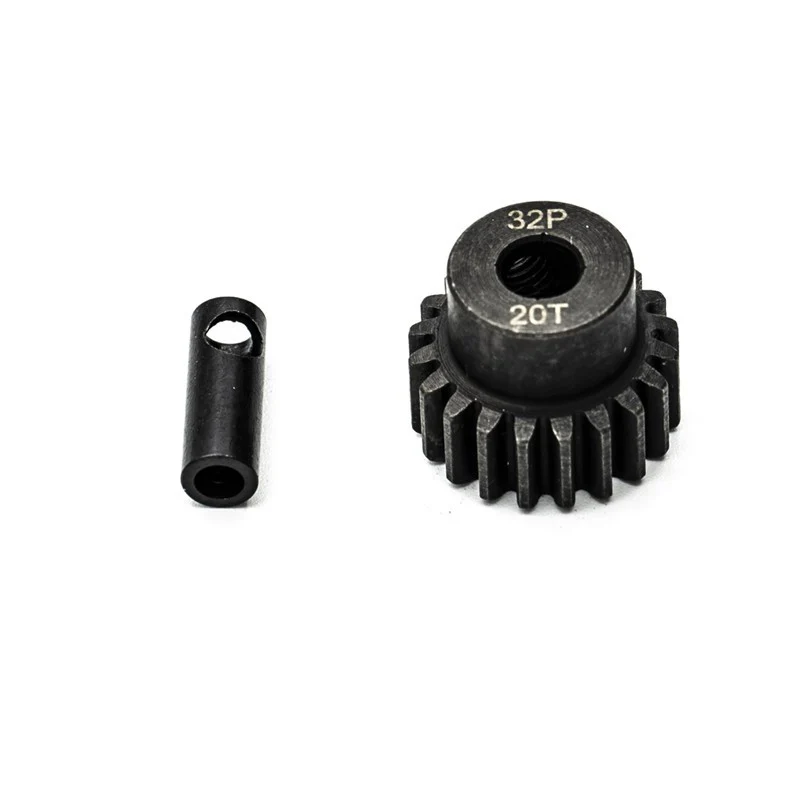 Pignon 20T acier 32dp ø5mm + adaptateur 3,17mm - Hobbytech KN-183220