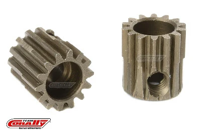Pignon moteur 48 DP - Court - Acier trempé - 14 Dents - Axe moteur 3.17mm