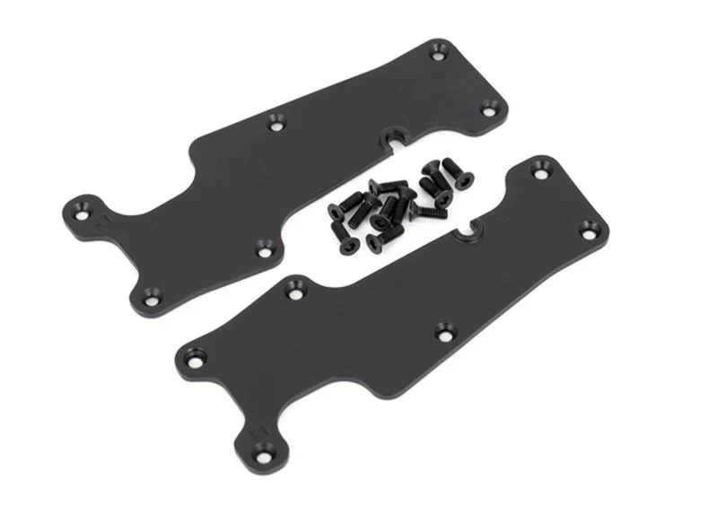 Plaques protections de triangles avants noires Traxxas sledge 9633