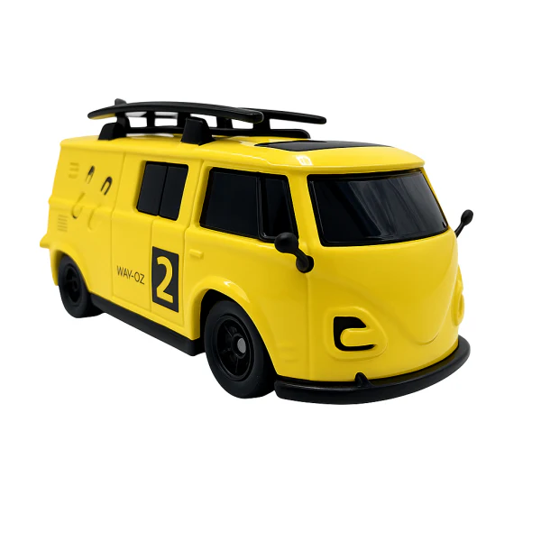 Pocket Racer Bus de course jaune avec télécommande 1/64 - PR-X1-ge - Image 2