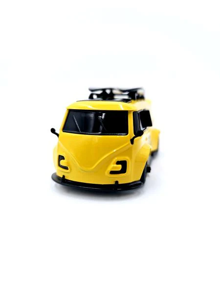 Pocket Racer Bus de course jaune avec télécommande 1/64 - PR-X1-ge - Image 3