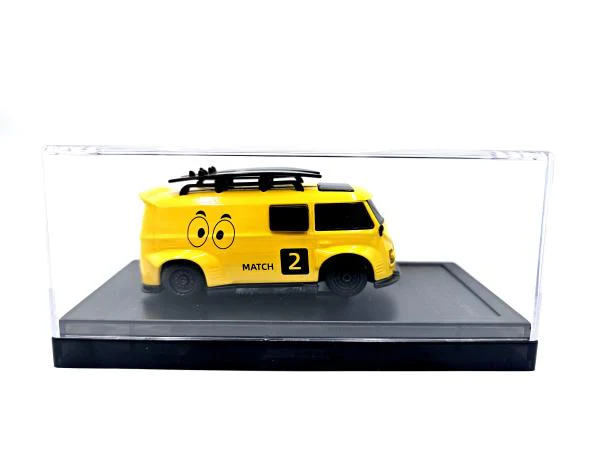 Pocket Racer Bus de course jaune avec télécommande 1/64 - PR-X1-ge - Image 4