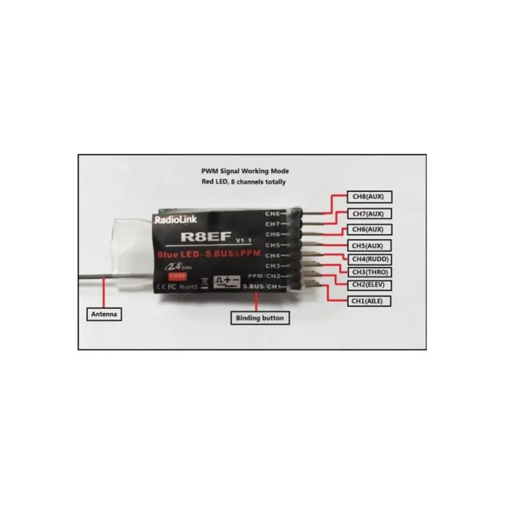 Récepteur 8 voies pour radiocommande T8FB/T8S - RADR8EF - Image 2