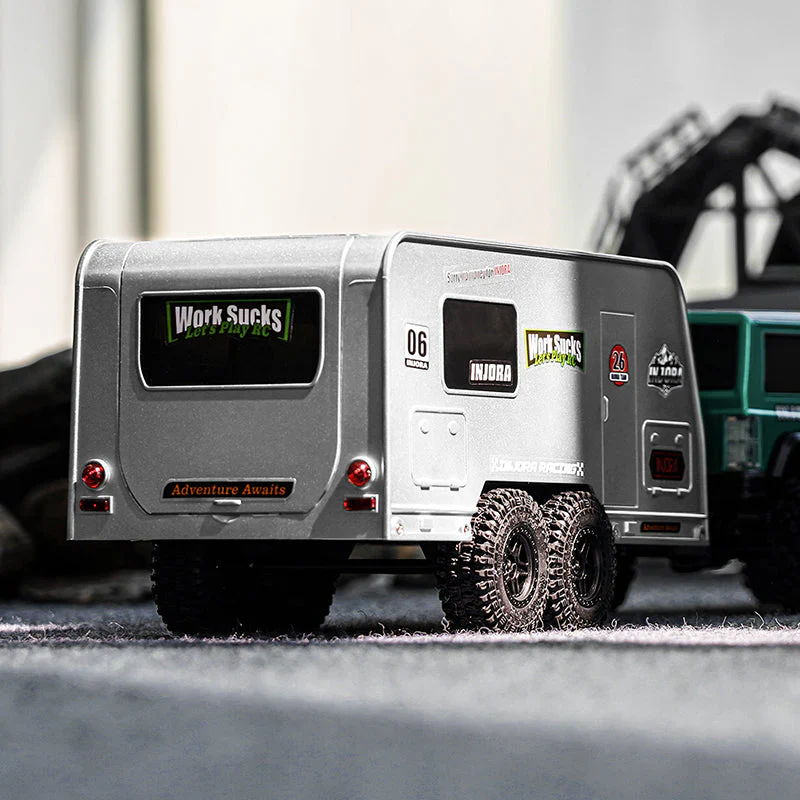 Remorque de camping-car silver INJORA avec attelage pour 1/18 TRX4M - AX-TC09SR - Image 9