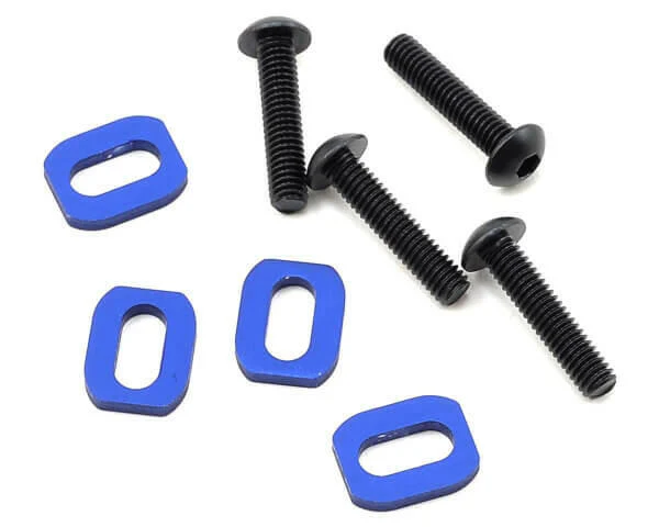 Rondelles support moteur alu anodisées bleues (4) - Traxxas 7759
