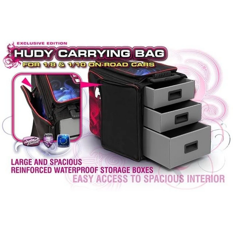 Sac de transport Hudy pour voiture piste 1/10 ou 1/8 - Hudy - 199120 - Image 2