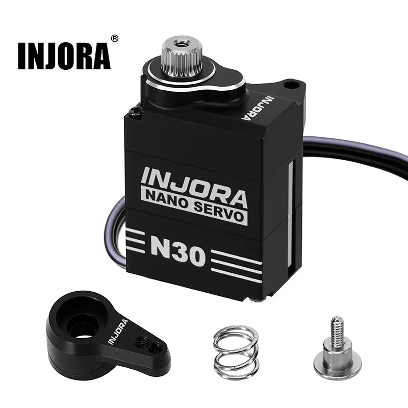 Servo N30 Nano en aluminium avec servo-sauveur Injora pour SCX30 1/30