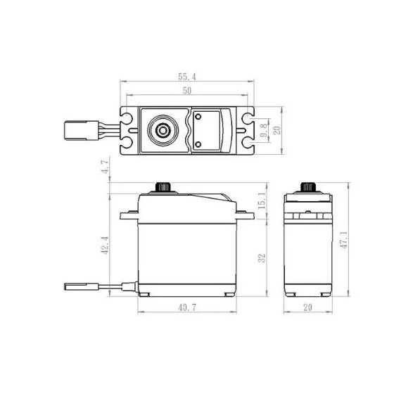 Servo Standard 1/10 Savox digital 16kg-0.18s - SX-SC-0251MG+ - Image 2