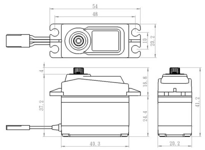 Servo standard 1/10 Savox SC-1258TG+ titane Digital 12kg 0.08s - Image 2