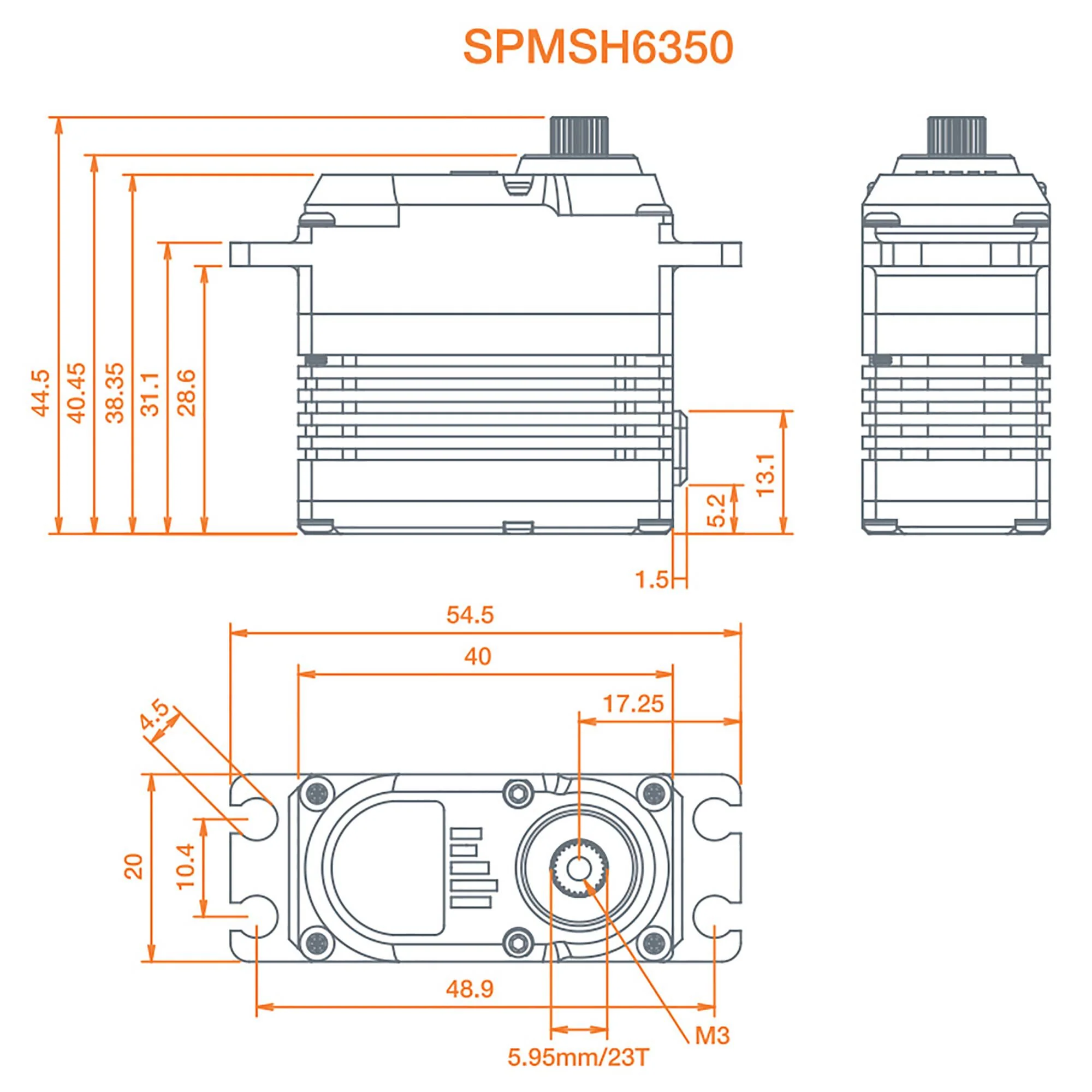 Servo numérique standard brushless HV H6350 - SPMSH6350 - Image 5