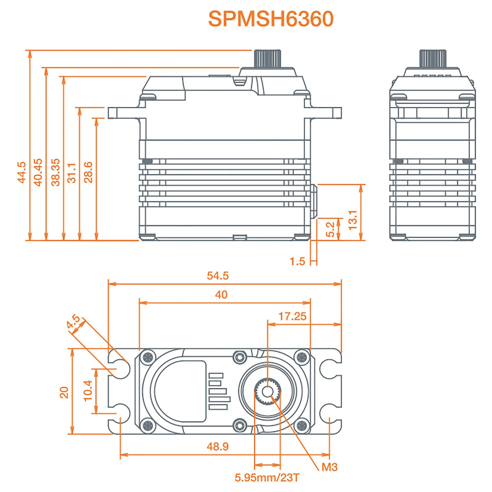 Servo standard numérique brushless HV H6360 - SPMSH6360 - Image 5