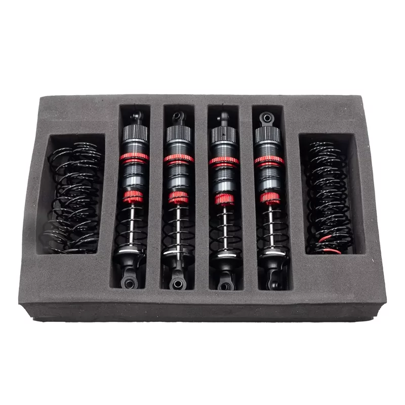 Option STX G2 / SBX 4 amortisseurs alu 1/12 85mm + kit 3 ressorts (H/M/S) - HTR-572085 - Image 2
