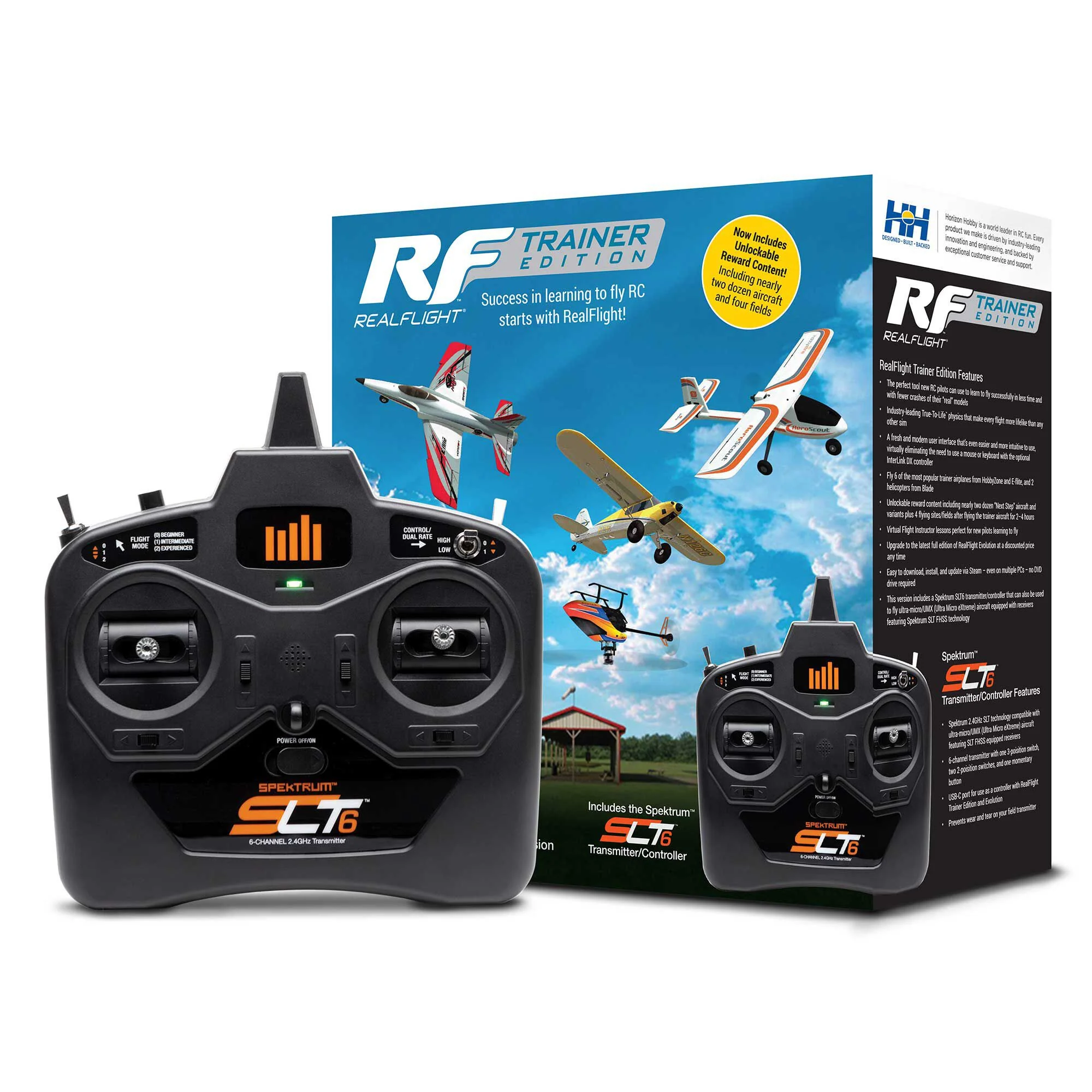 Simulateur de vol RC RealFlight Trainer Edition avec émetteur/contrôleur SLT6 (RFL-1211)