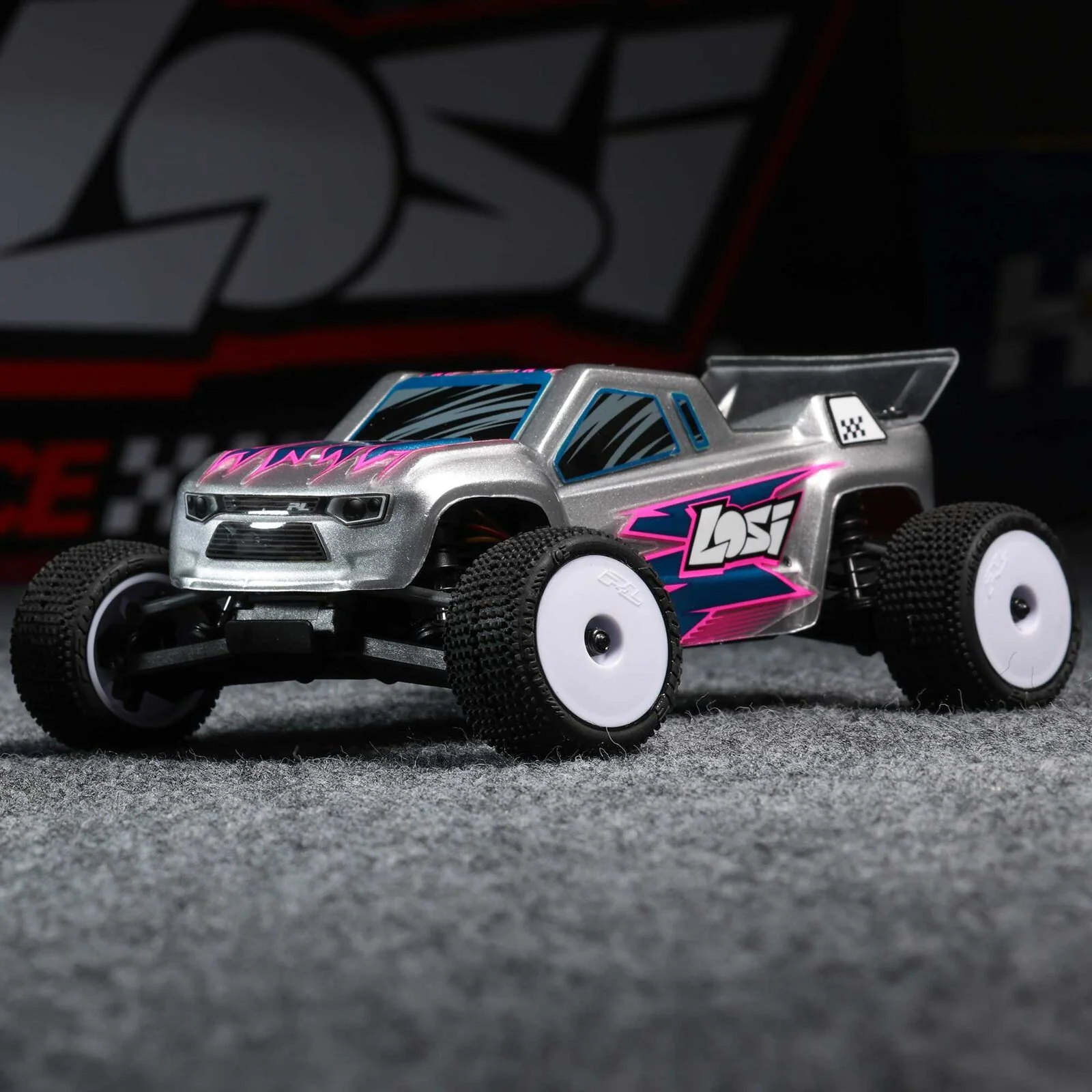 Stadium truck Losi 1/28 Micro-T 2S 2WD RTR gris LOS-1392T2 - Image 2