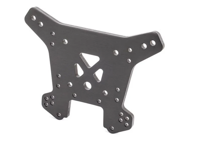 Support d'amortisseurs arrière alu gris - Traxxas Sledge 9538A