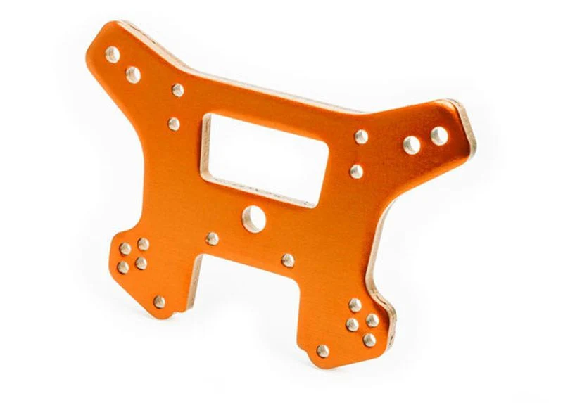 Support d'amortisseurs avant alu orange Traxxas sledge 9539T
