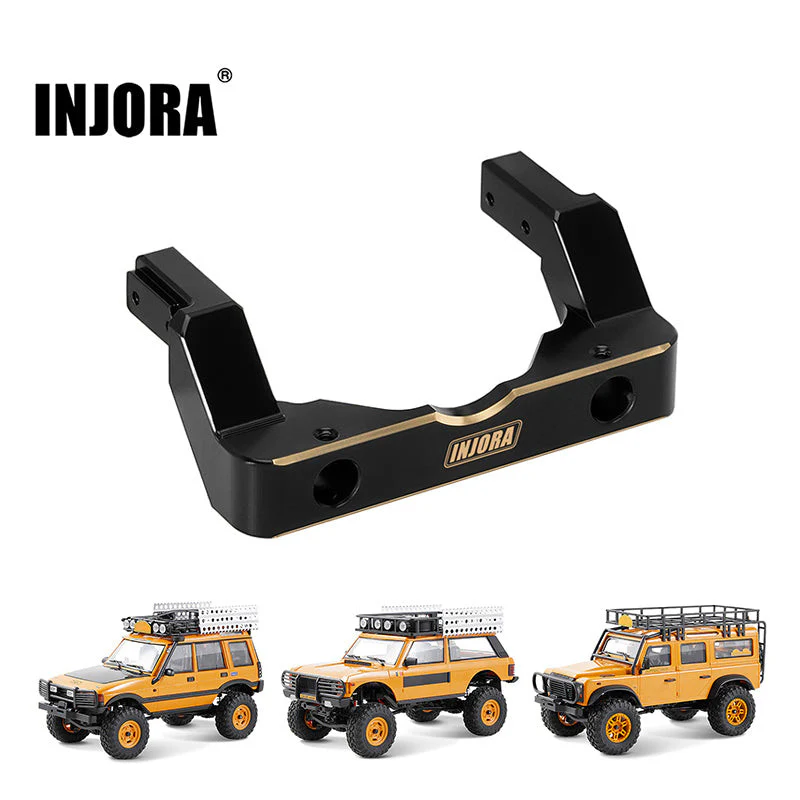 Support de pare-chocs avant en laiton noir INJORA pour 1/24 FMS FCX24M