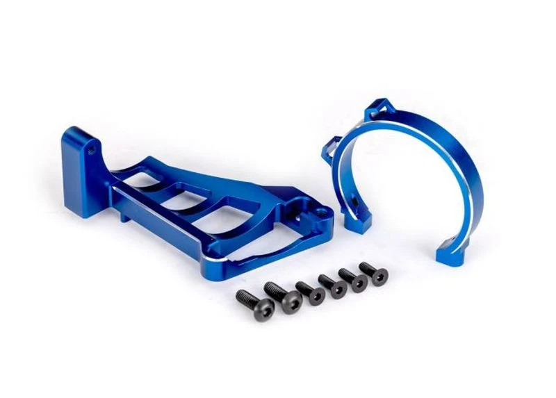 Support moteur alu anodisé bleu Traxxas 10262