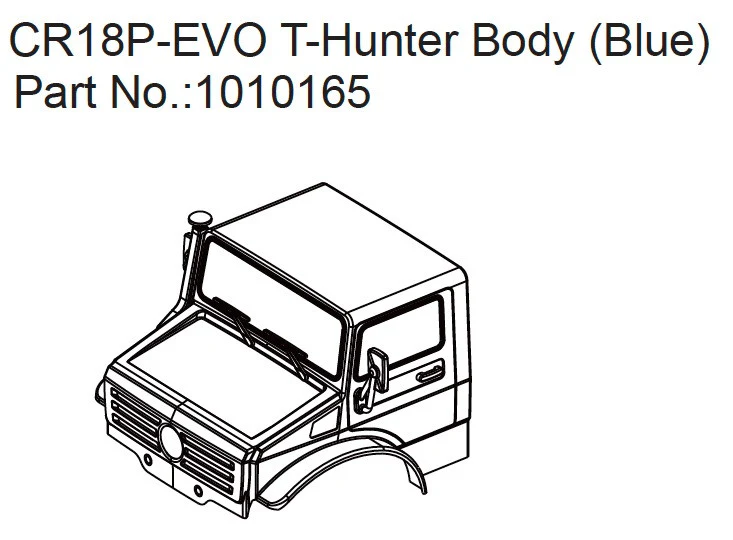 T-Hunter PC Body (blue) - EVO 1:18