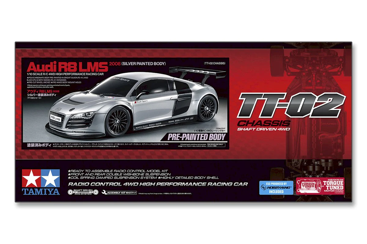 Tamiya Audi R8 LMS 2008 TT02 - 47517 (Carrosserie pré-peinte) - Image 8