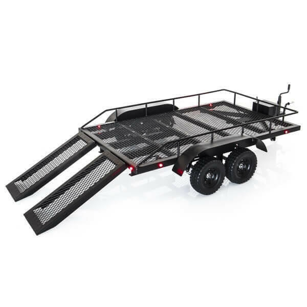 Trailer Remorque en acier double essieu avec kit Led (550x335mm) - Amewi 22197 - Image 3