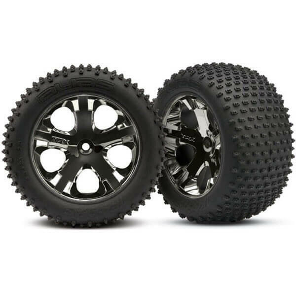 Traxxas 2 Pneus Alias 2.8 + jantes AllStar Black Arrière 3770A