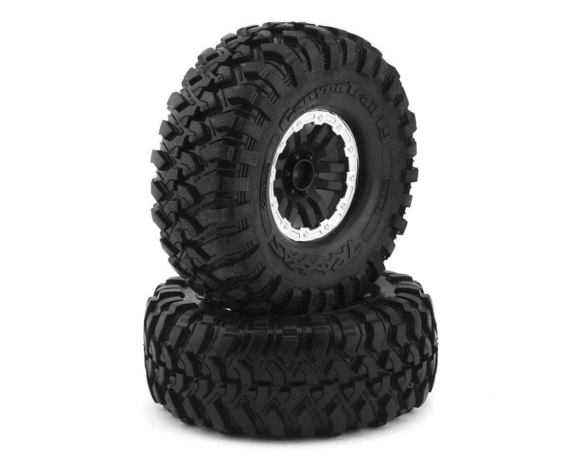 Traxxas 2 pneus et jantes TRX4 Canyon Trail 1.9 Black satin 8272X"