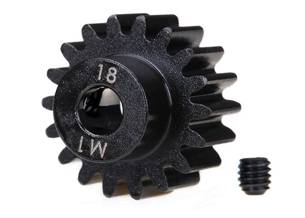 Traxxas 6491R Pignon renforcé 18 dents - M1.0 - 5mm