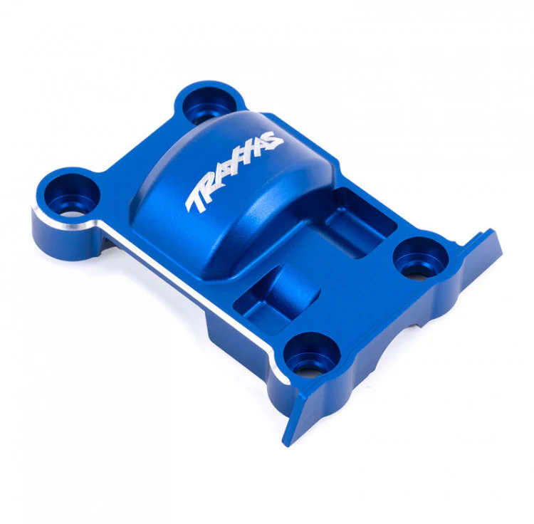 Traxxas 7787 Couvercle de transmission alu bleu X-Maxx, XRT