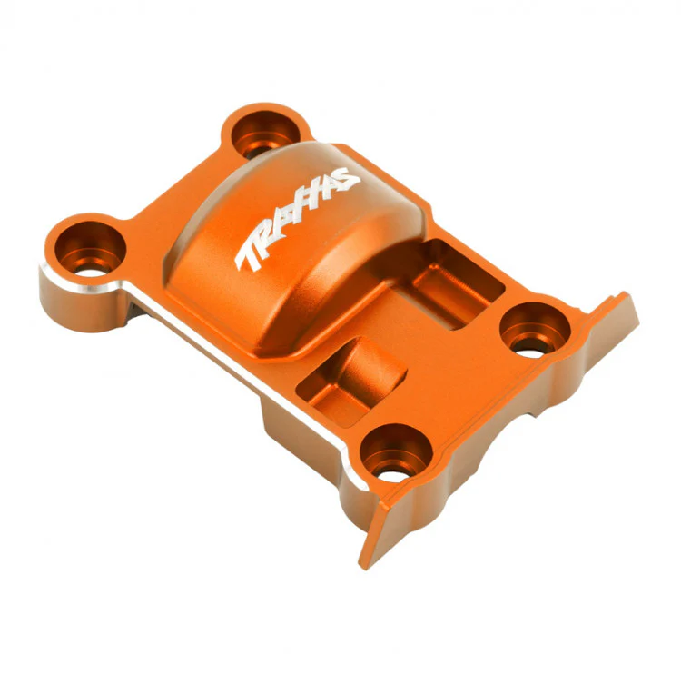 Traxxas 7787 Couvercle de transmission alu orange X-Maxx, XRT