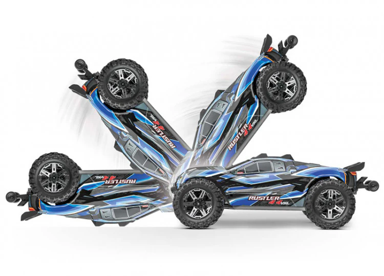 Traxxas Rustler 4x4 HD VXL Brushless 1/10 RTR - 67376-4 bleu - Image 4