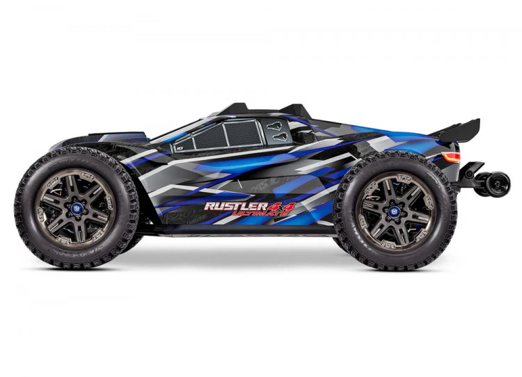 Traxxas Rustler 4x4 Ultimate VXL bleu 1/10 RTR - 67097-4 - Image 6