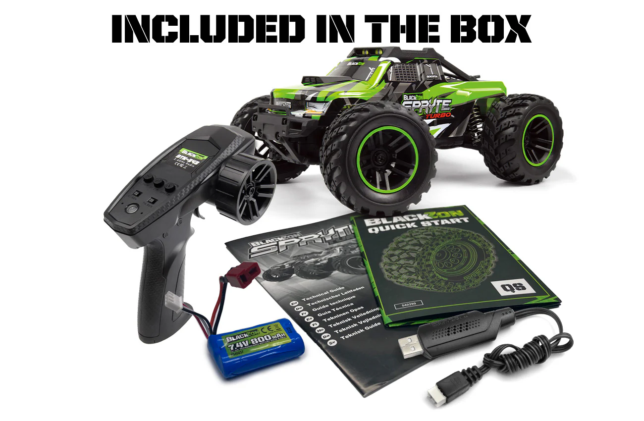 Truck télécommandé 4WD Blackzon Spryte MT Turbo 1/20 RTR vert - Image 2