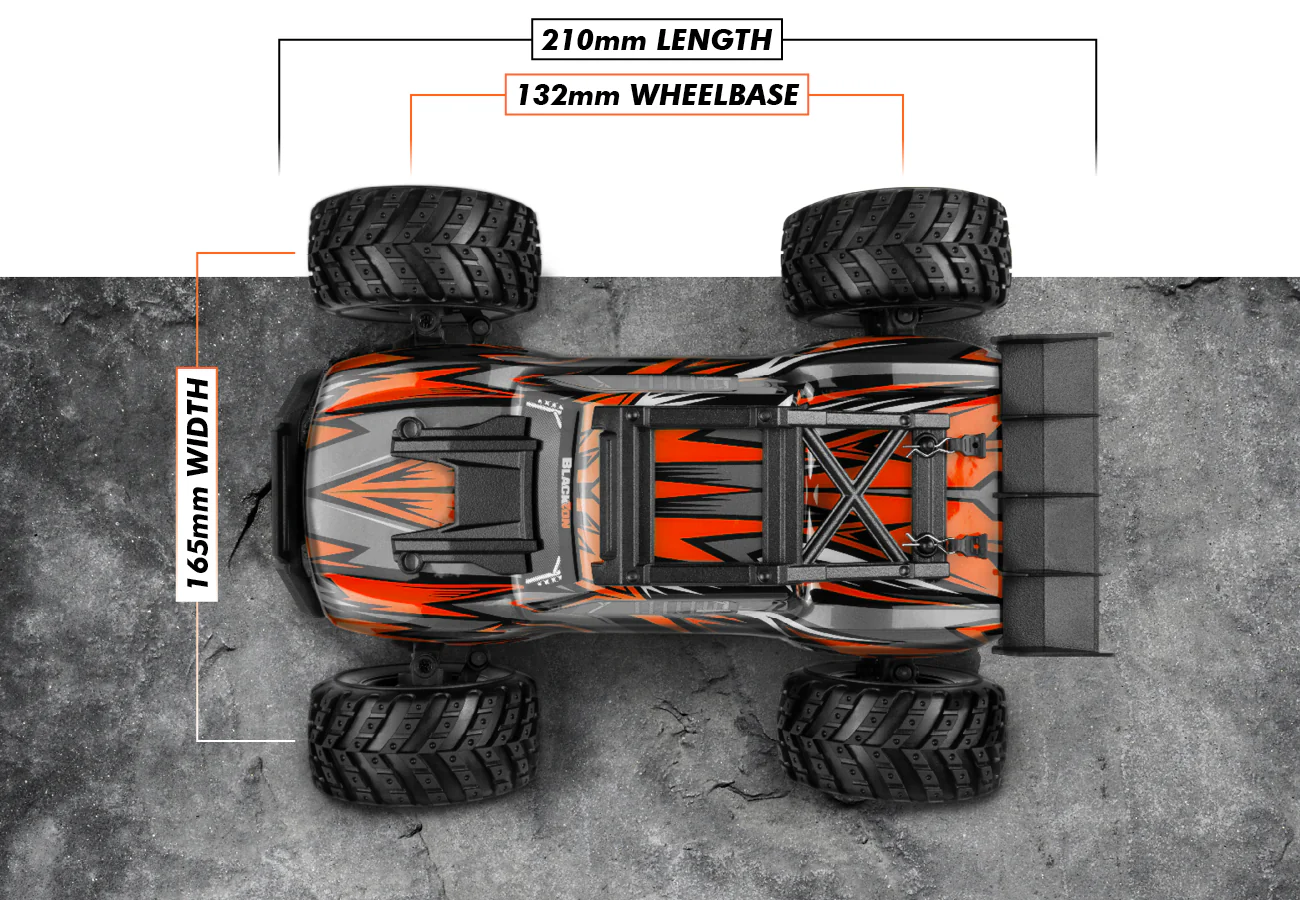 Truck télécommandé 4WD Blackzon Spryte ST Turbo 1/20 RTR orange - Image 6