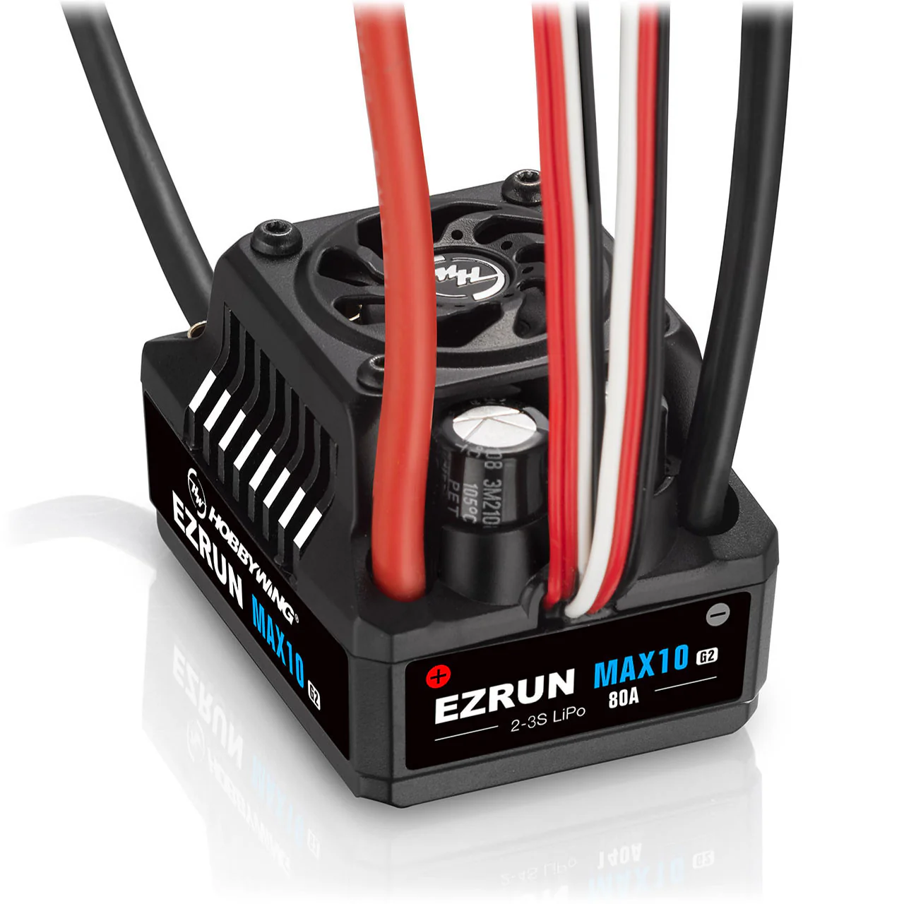 Variateur Hobbywing Ezrun MAX10 G2 80Amp 2-3s LiPo 30102604 - Image 3