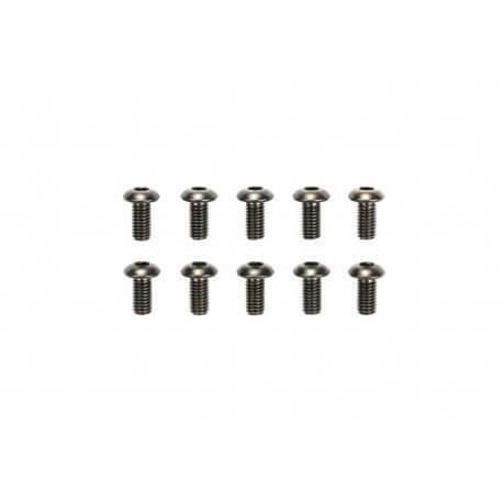 Vis 3x6mm acier Tête ronde (x10) - Tamiya 51624