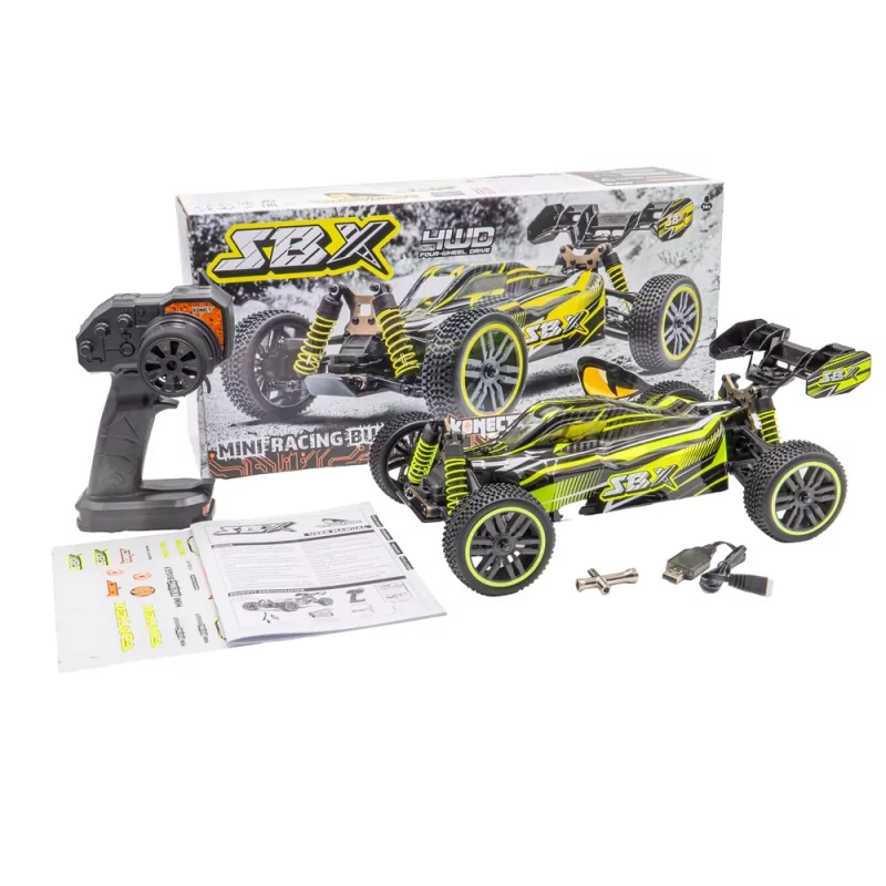 Voiture radiocommandée Funtek SBX Buggy 1/12 XL Jaune 45km/h - Image 5