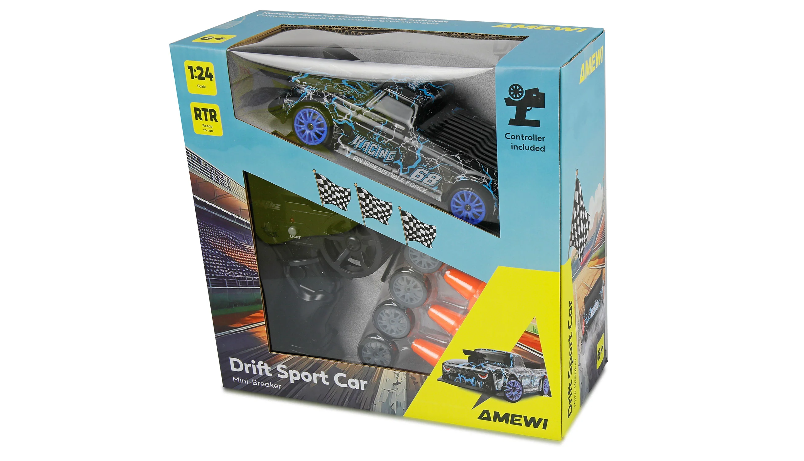 Voiture télécommandée RC Drift Sport Car 1/24 Mini-Breaker 4WD RTR bleu - Image 8