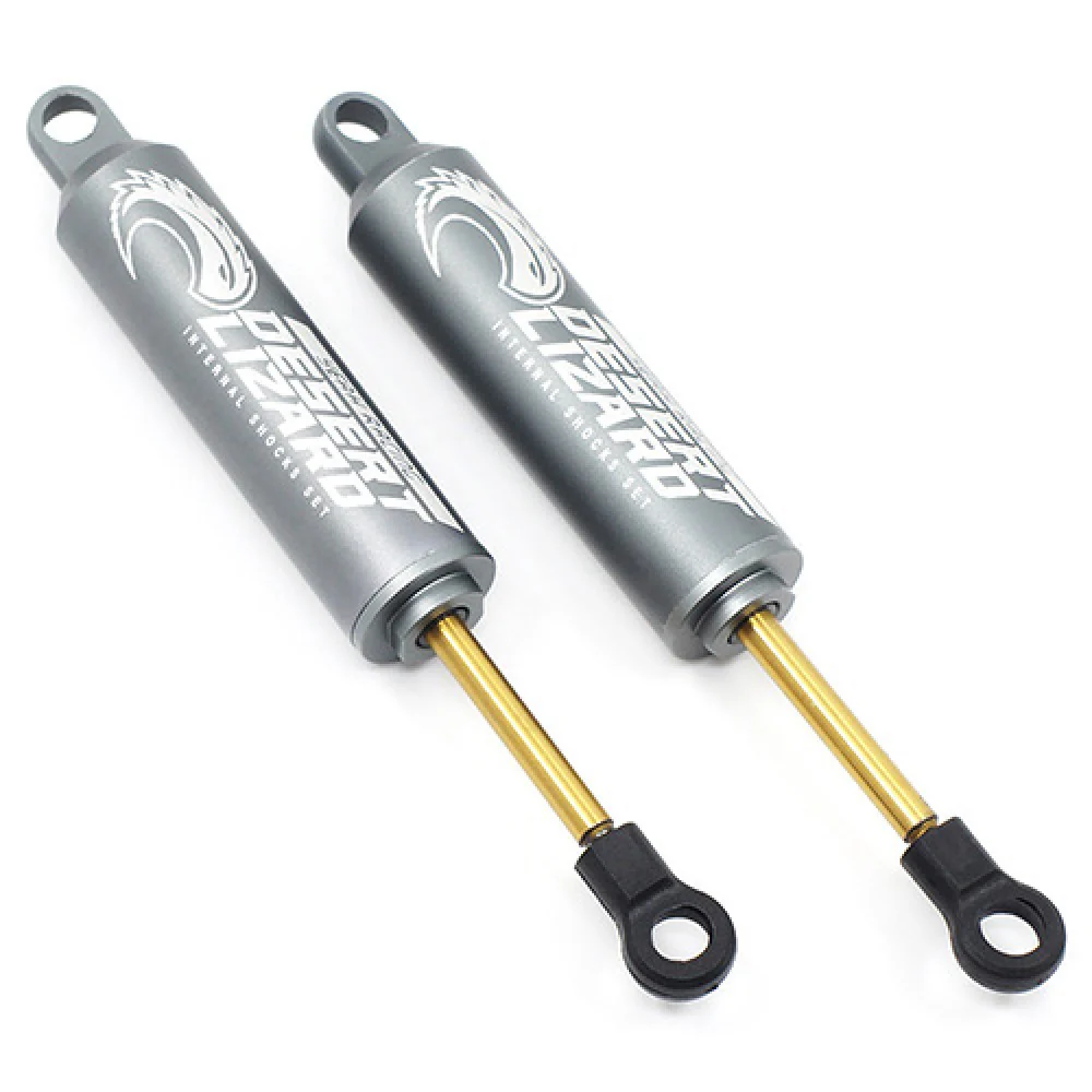 Yeah Racing 2 Amortisseurs Desert Lizard 100mm gris pour Crawler 1/10
