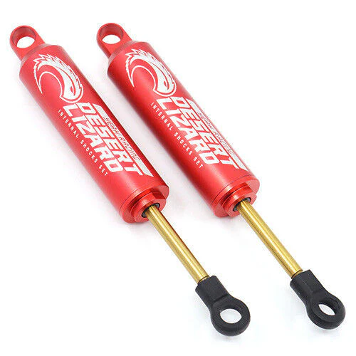 Yeah Racing 2 Amortisseurs Desert Lizard 90mm rouge pour Crawler 1/10 'G6 Certified'